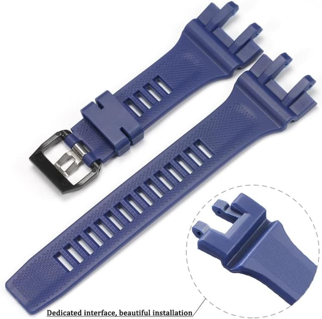 Detalle de Harz-Armband für Casio GBA900 (GBA-900) – wasserdichter Gummi-Ersatzriemen
