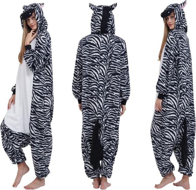 Detalle 2 de SimZoo Unisex-Einteiler Cosplay-Kostüm als Hauskleidung und Pyjama aus Polarfleece