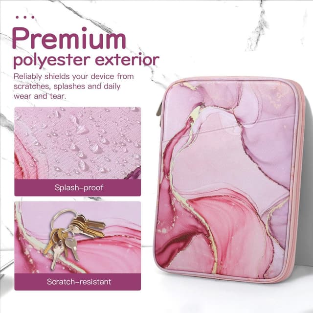 Detalle de Dadanism 13" Tablet-Tasche mit Schultergurt & Griff für 13-Zoll-Geräte – Trübes Rosa