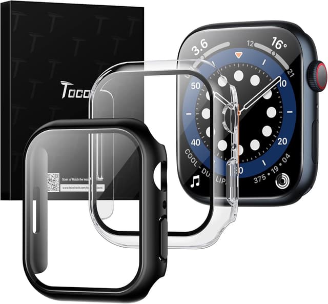 Detalle de TOCOL 2 Pack HD Case for Apple Watch 45mm