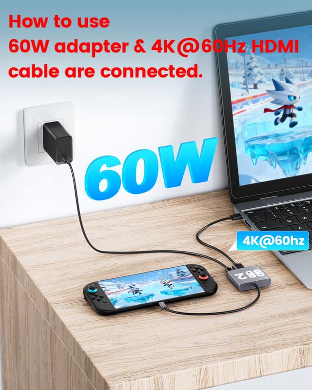 Detalle 1 de Bemkiru Switch 2 Dock 4K