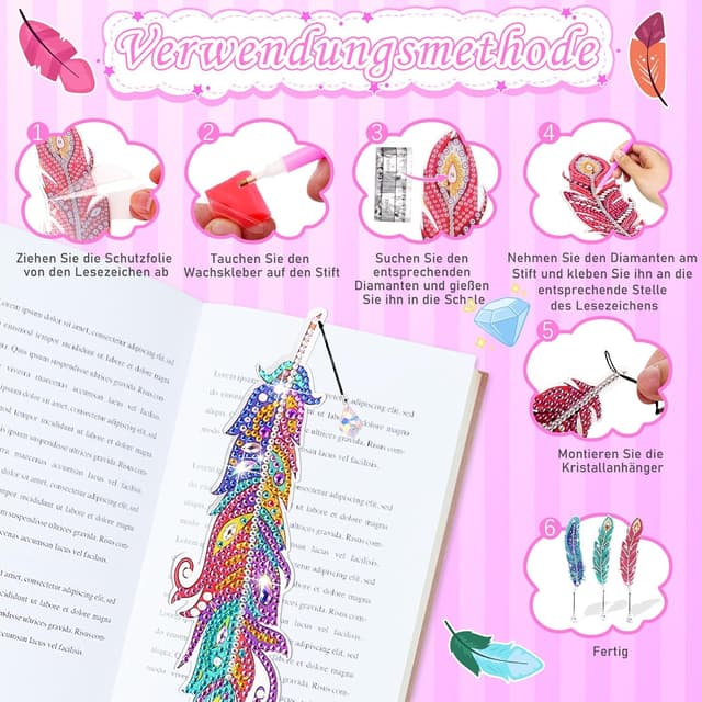 Detalle 2 de Diamond Painting Bastelset Kinder ab 6 Jahre