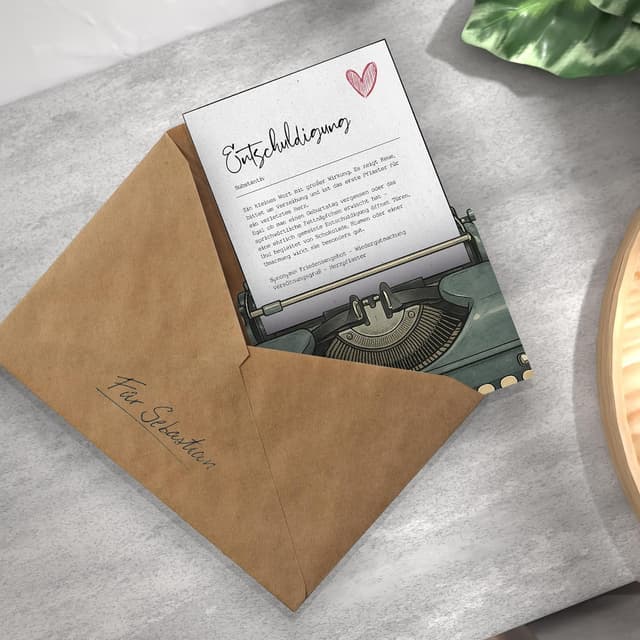 Thumbnail 5 de Es tut mir leid Karte Holz 3D Geburtstagskarte