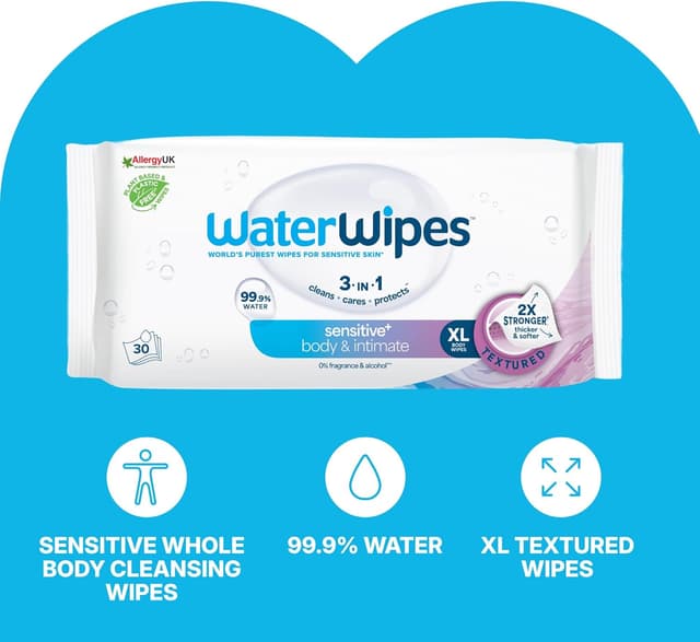 Detalle 2 de WaterWipes Sensitive+ 180 Wipes
