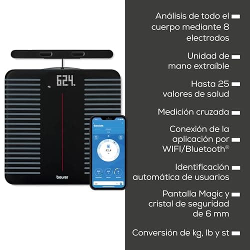 Thumbnail 6 de Beurer BF 990 WIFI báscula grasa corporal, 180 kg 📱