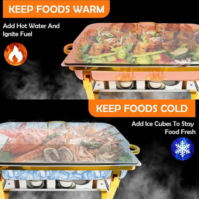 Thumbnail 3 de ALSO GO Chafing Dish 9QT 4 Pack 🍽️