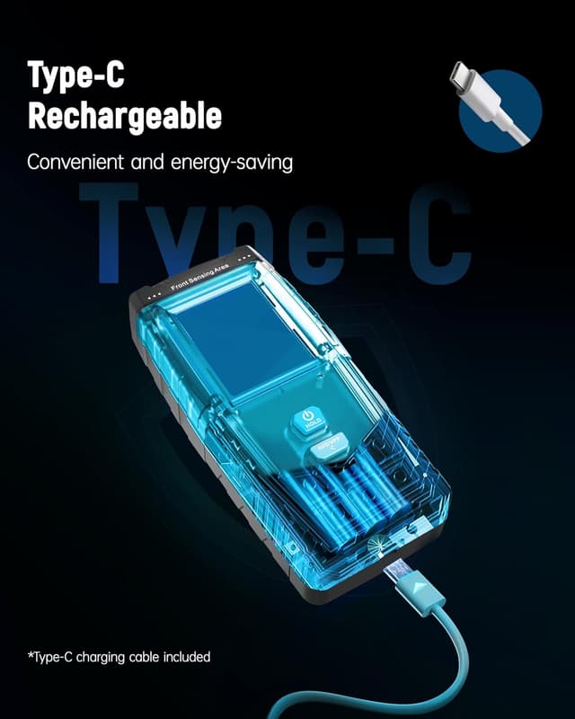 Detalle 2 de ERICKHILL EMF Meter Rechargeable Digital EMF Detector (LCD, sound-light alarm)