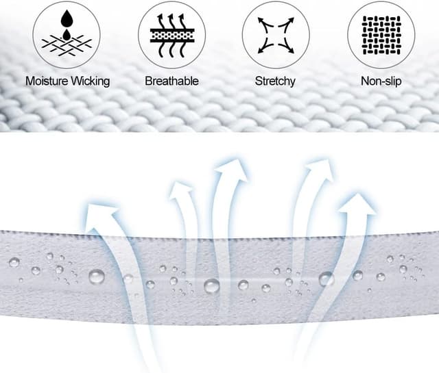 Detalle 2 de URAQT Sport Fascia per capelli antiscivolo sottile unisex