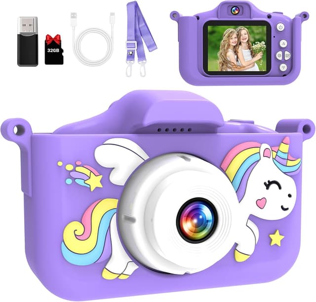 Detalle de MYSTILUCK Kinderkamera 1080P HD mit 32 GB