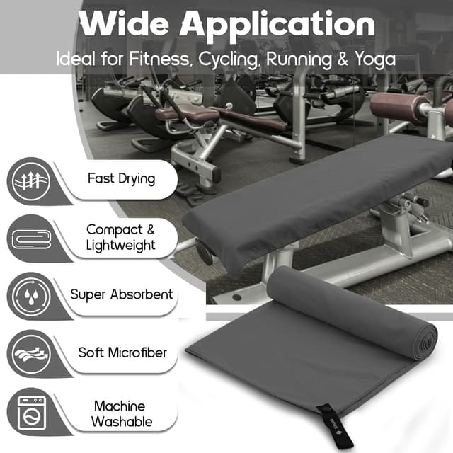 Detalle de Microfibre towel 2 pack 160x80cm travel towel