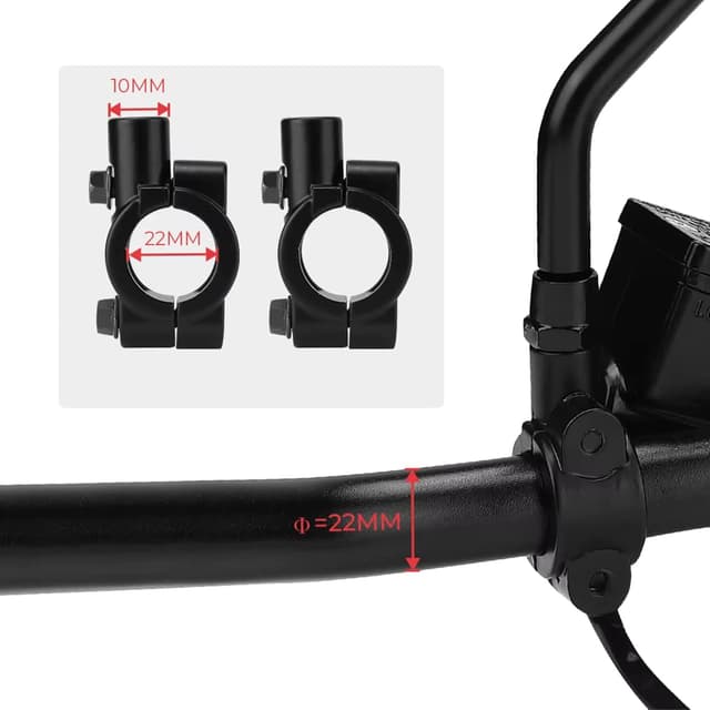 Thumbnail 5 de Espejos retrovisores moto homologados E24 360° 22mm