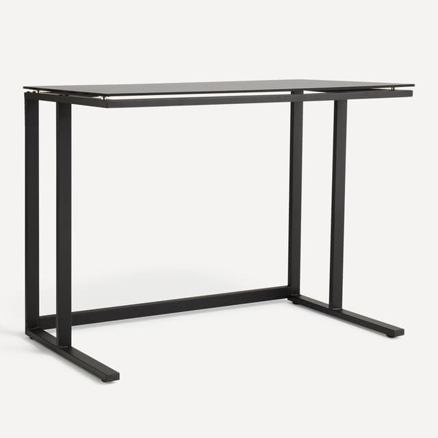 Detalle de El Corte Inglés Escritorio Kansas de acero y cristal