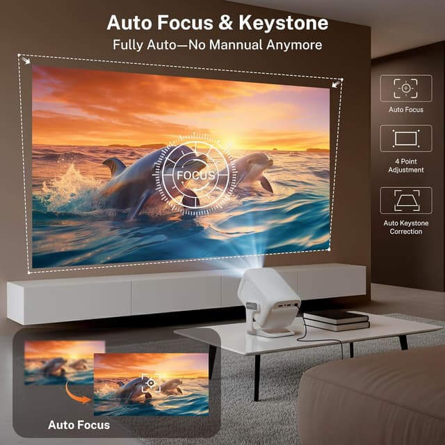 Detalle de Native 1080P AI Auto Focus Smart Projector