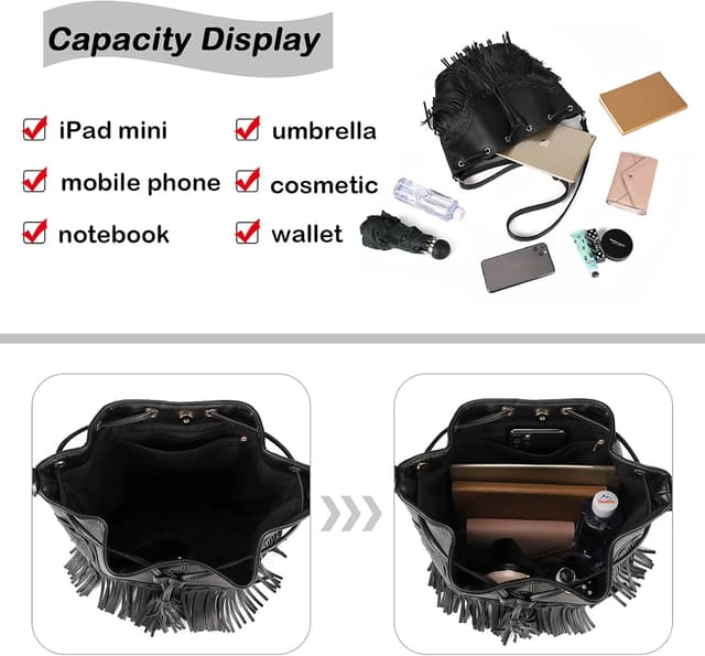 Detalle 2 de Gladdon Bucket Bags 9.6 x 5.9 x 10.2in