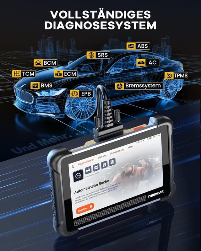 Detalle 2 de ThinkScan 672 OBD2 Diagnosegerät mit 28+ Reset-Funktion, BI-direktionalem Testen und CAN-FD