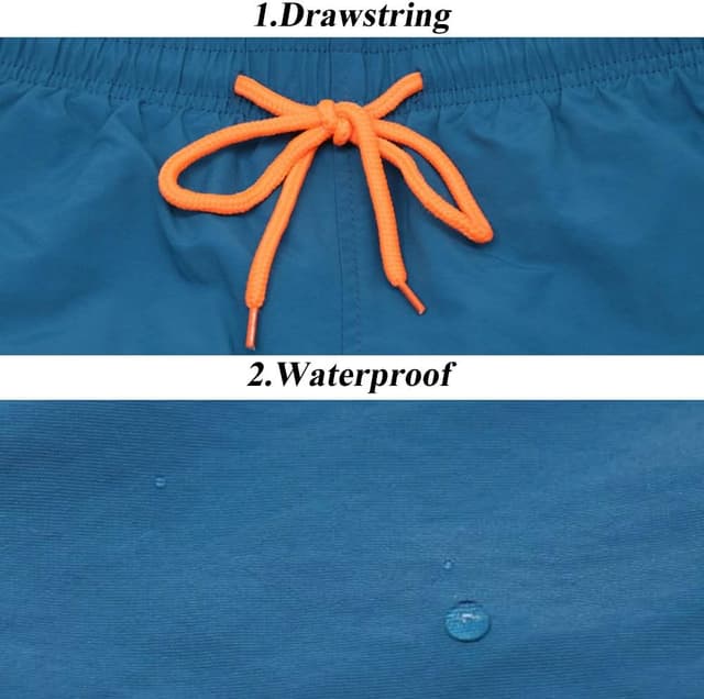 Detalle de donhobo Men’s swim trunks board shorts with quick-dry and mesh lining