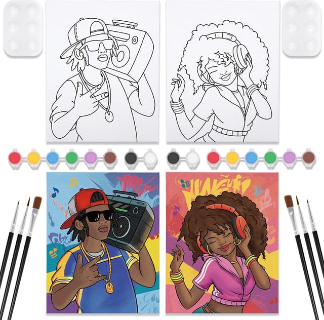 Thumbnail 6 de VOCHIC Couples Paint Party Kits 8x10 🎨