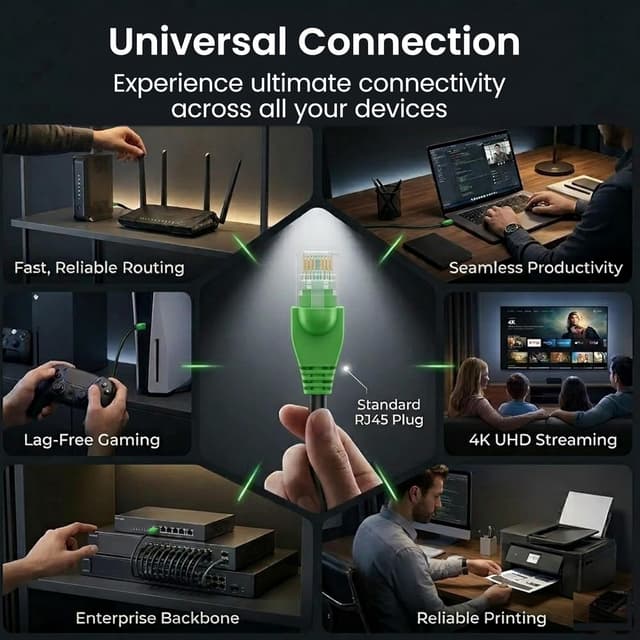 Detalle de GEARit Cat6 Ethernet Cable 150ft for Outdoor Direct Burial (24AWG, UV-Resistant, Waterproof Jacket) — Black