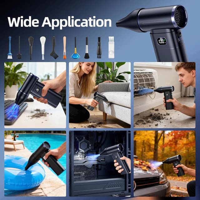 Thumbnail 6 de Electric Air Duster 80000RPM Cordless Air Blower