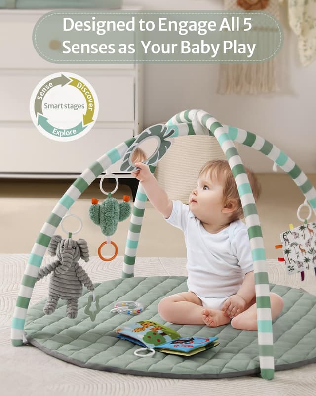 Detalle 2 de Blissful Diary Baby Play Gym Mat 33.46 in