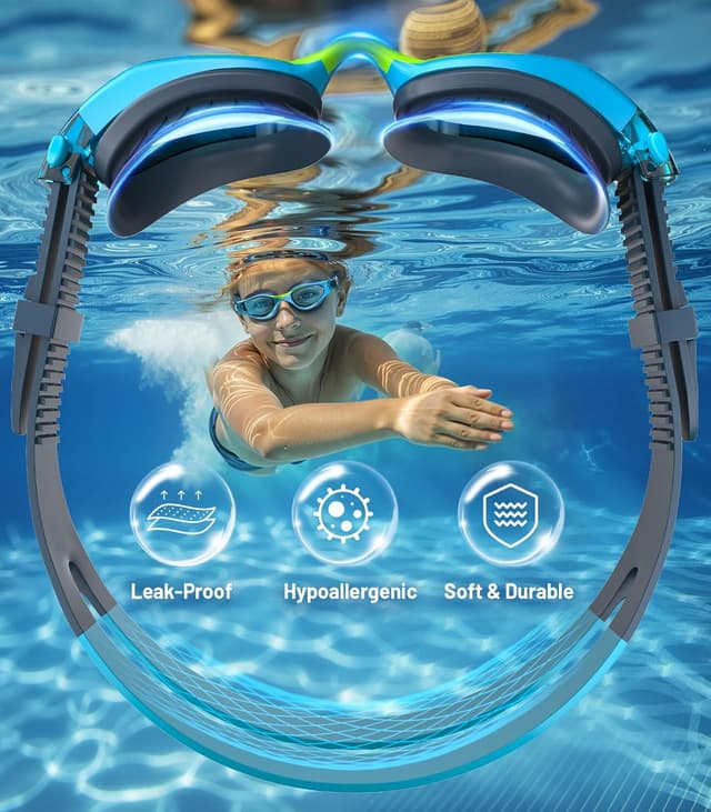 Thumbnail 3 de HIGAHY Kids Swimming Goggles 6-14 years