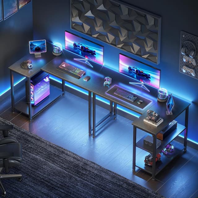 Detalle de Coleshome L Shaped Gaming Desk 100x70 cm