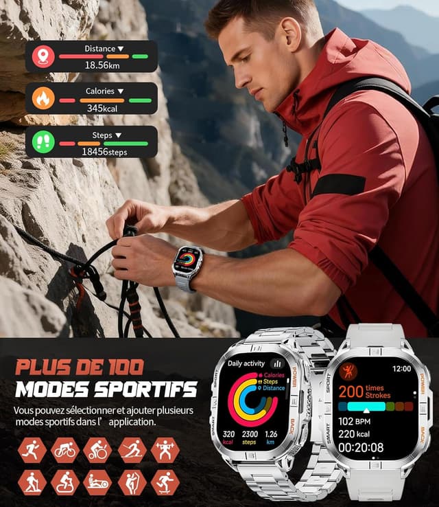 Detalle 1 de Montre connectée GPS homme 2,13