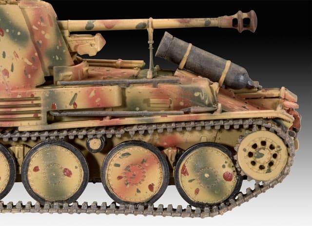 Detalle de Revell 3316 Sd.Kfz. 138 Marder III Ausf. M Zubehör – Modellbausatz mit mehrfarbigen Abziehbildern