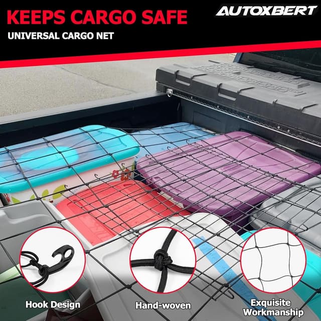 Thumbnail 4 de AUTOXBERT Car Cargo Net 4x6 ft latex