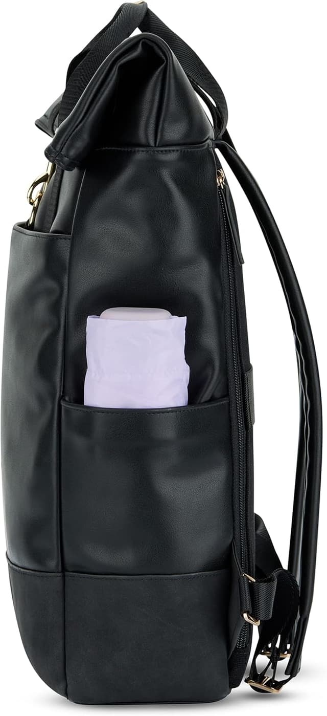 Detalle 2 de Expatrié Adele zaino rolltop donna nero con vano PC fino a 16" impermeabile