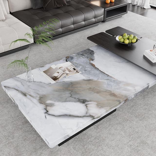 Thumbnail 5 de VEELIKE Matte Slate White Marble Wallpaper 40cm×300cm 📐