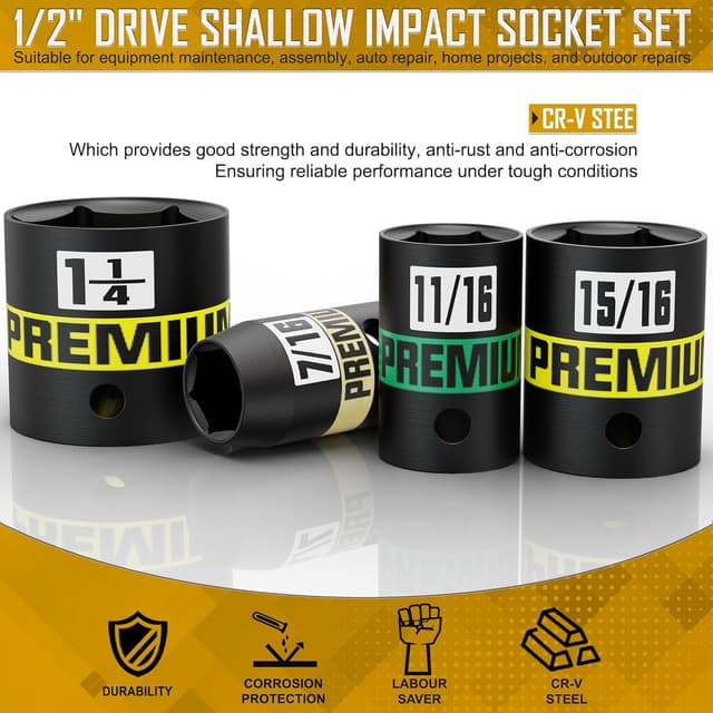 Detalle de KIRXST Impact Socket Set 14-Piece