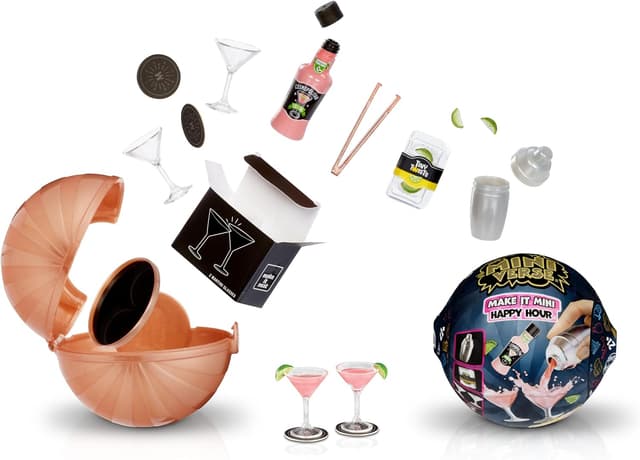 Detalle de MGA’s Miniverse Make It Mini Happy Hour – Mini-Cocktail-Nachbildungen als Harz-Bastelset (Blindverpackung)