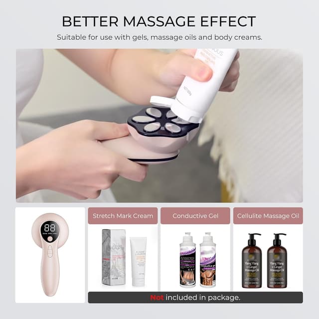 Thumbnail 6 de 4-in-1 Cellulite Massager Tool with Heating (Wireless, Lightweight) for Legs, Belly, Waist & More