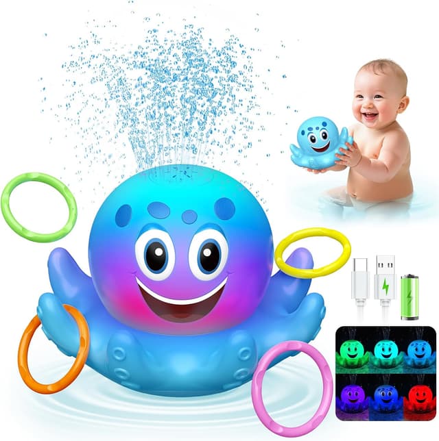 Detalle de Light Up Rechargeable Bath Toy 4 Rings