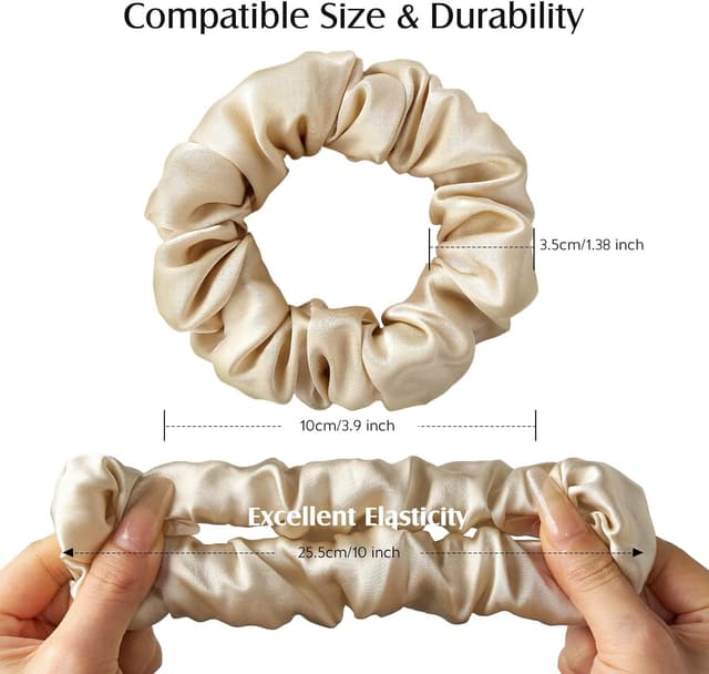 Detalle 2 de Umisleep Silk scrunchies 22 Momme