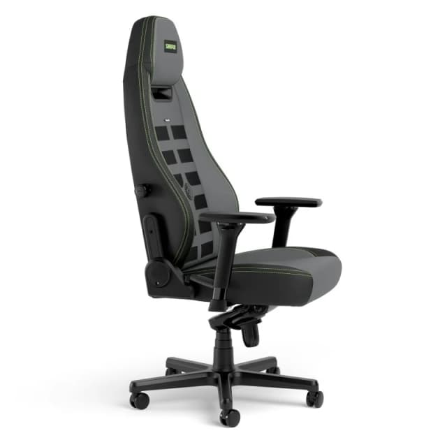 Detalle de Noblechairs LEGEND Shure Edition — silla gaming gris/negra