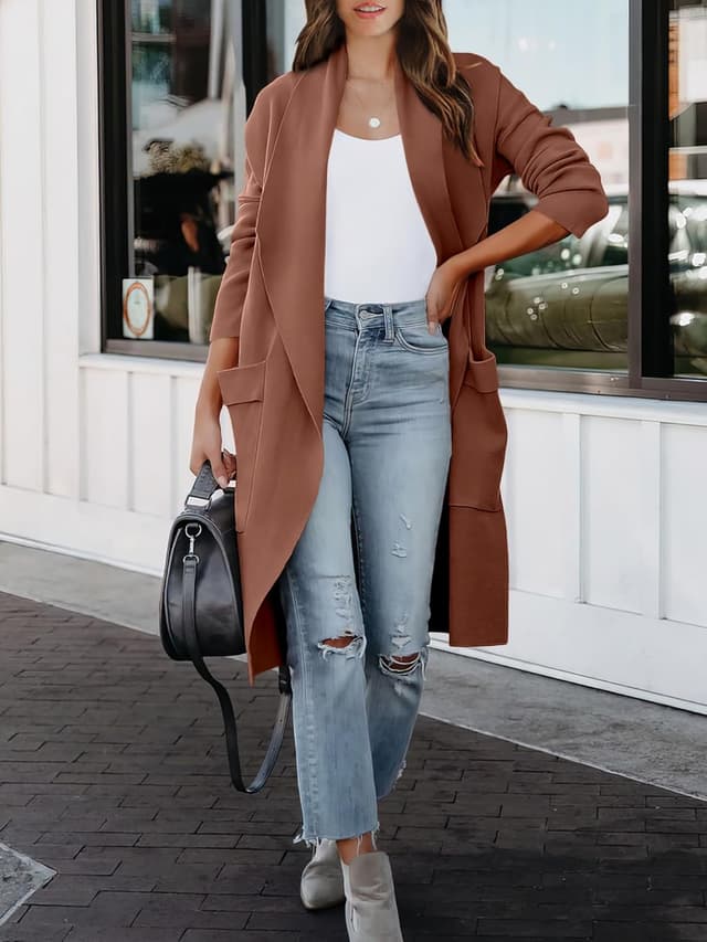 Thumbnail 4 de ANRABESS Women's Long Cardigan