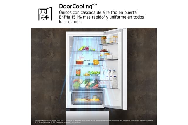 Detalle 2 de LG GBBSJ10ESW Frigorífico combi 333 L, 1,86 m