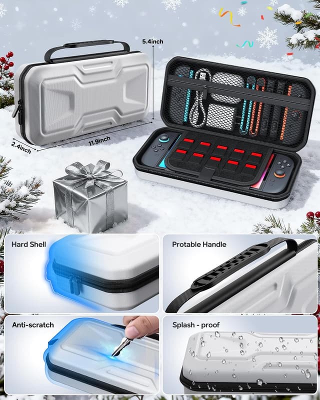 Detalle de Pack 20 en 1 pour Nintendo Switch 2 : étui, station de recharge manettes, protections d’écran, Joy-Con et volants