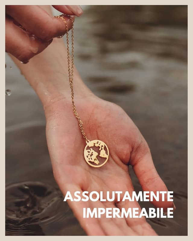 Detalle 2 de Collana globo terrestre regolabile 40 cm