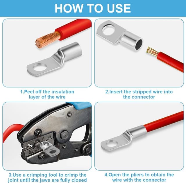 Detalle de Flintronic capicorda terminali da crimpare SC 35-6 (rame stagnato), kit da 10 pezzi