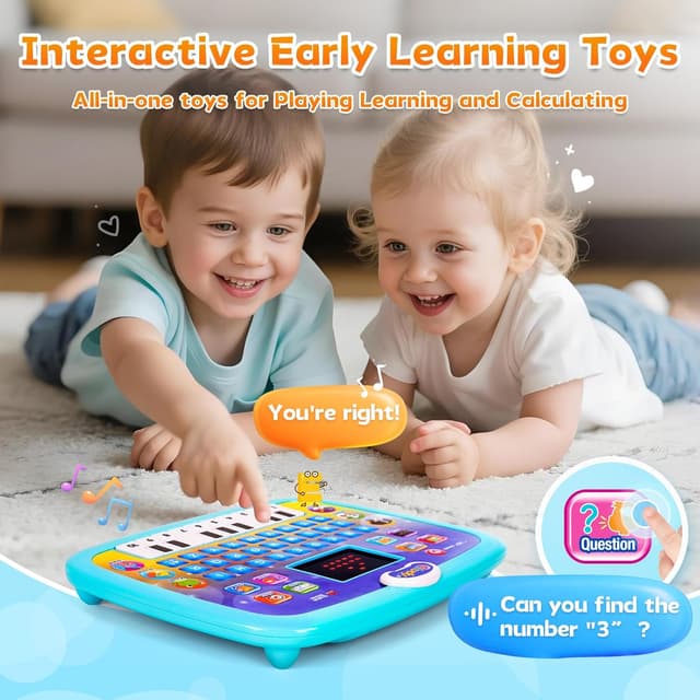 Detalle 2 de Molleyzi Kids Electric Learning Tablet Toy (for ages 1–4) – interactive word, music and learning modes