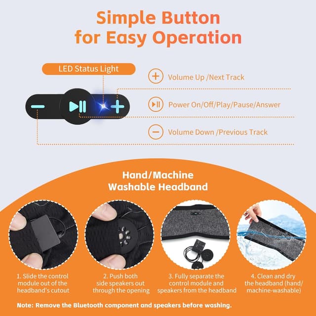 Thumbnail 6 de Sleep Headphones Headband 20H Playtime