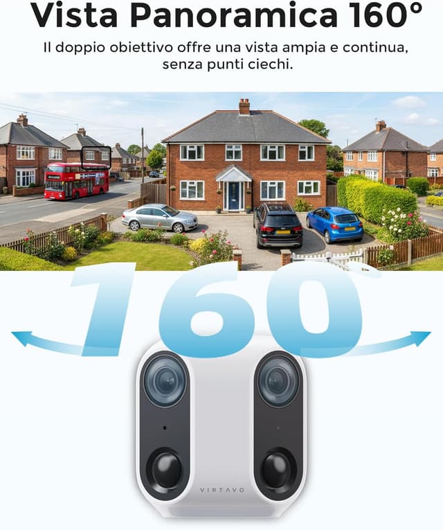 Detalle de VIRTAVO XM1 videocamera WiFi esterno 160°