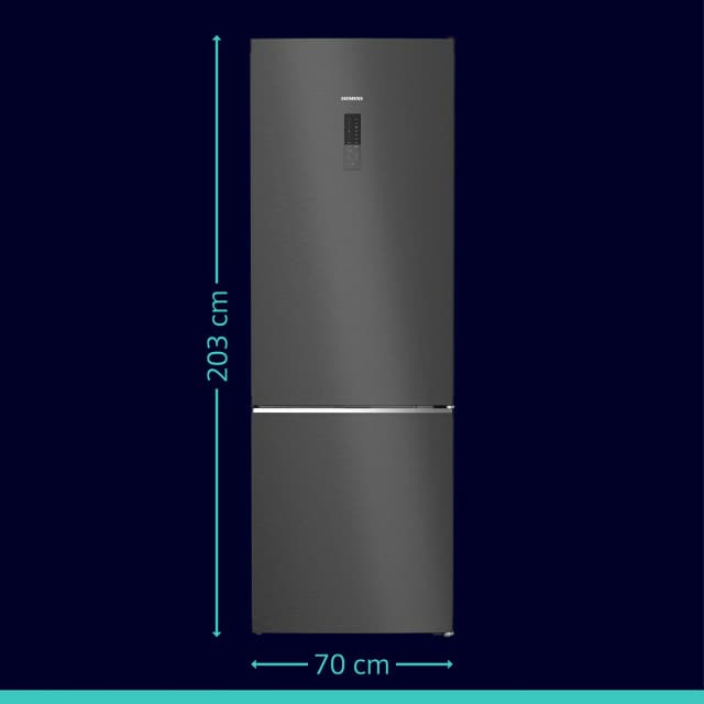 Detalle de Siemens KG49NAXCF combi No Frost con hyperFresh 0°C y Home Connect (reacondicionado Grado C)
