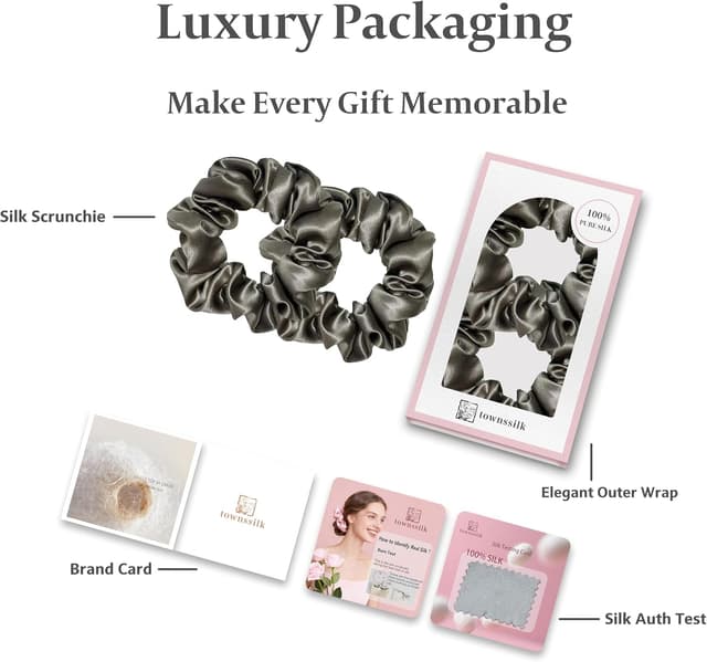 Thumbnail 4 de townssilk Lot de 2 chouchous 22 momme en soie