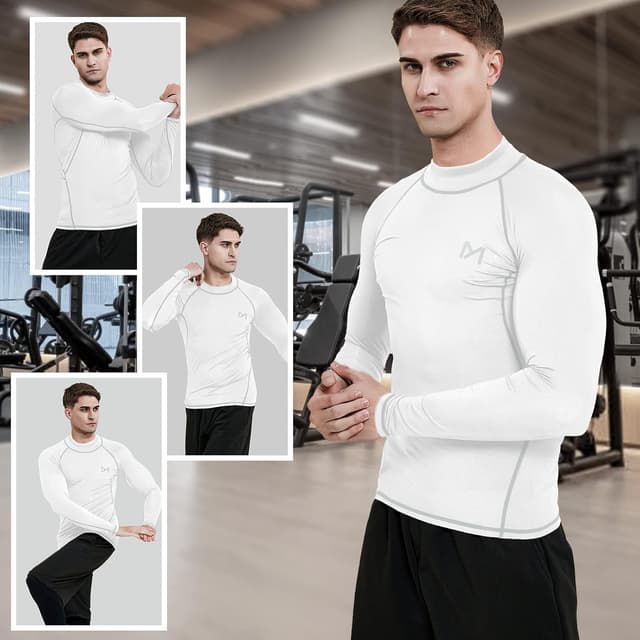 Detalle 2 de MEETYOO Kompressionsshirt Herren Langarmshirt đź“‹