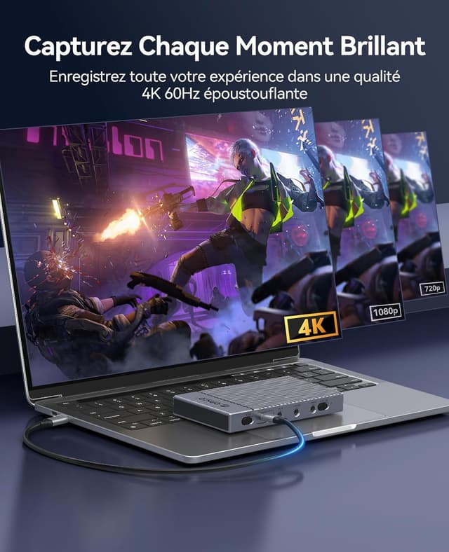 Detalle de ORICO IS6 Capture en 4K 60 Hz