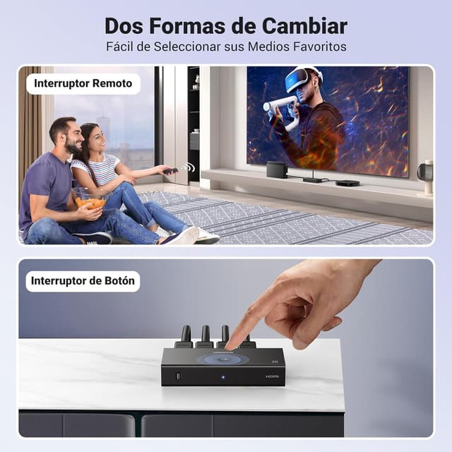 Thumbnail 6 de UGREEN HDMI Switch 4K 60Hz con Control Remoto y 3 Entradas